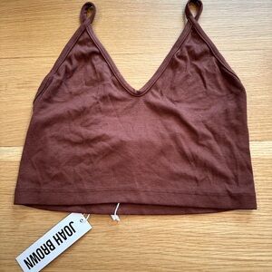 Joah Brown Brown cropped tank
